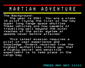 Martian Adventure (19xx)(-)[h TSTH] screen shot title